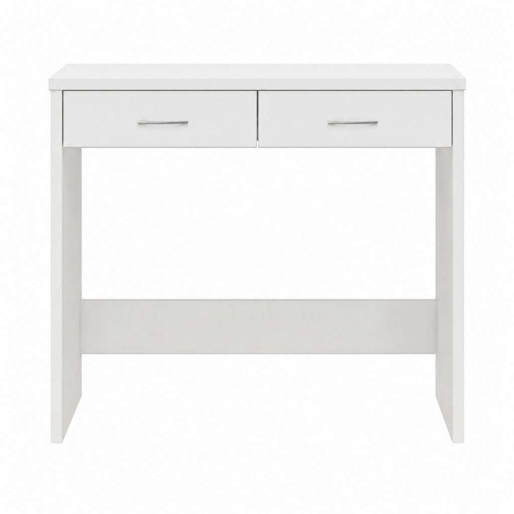 Schreibtisch mit 2 Schubladen Weiß Spanplatte Rechteckig 120 x 60 x 75 cm