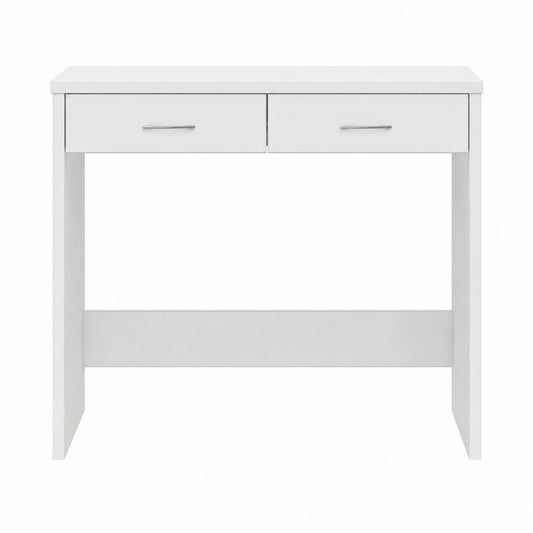 Schreibtisch mit 2 Schubladen Weiß Spanplatte Rechteckig 120 x 60 x 75 cm